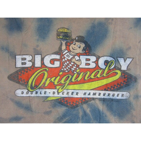 Big Boy Shirt Mens Medium Original Double Decker Hamburger Tie Dye Graphic Tee - Picture 2 of 5